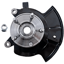 Front, Driver Side Steering Knuckle, With Bearing, With Dust Shield