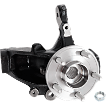 Front, Driver Side Loaded Knuckle, Without Backing Plate, With Bearing