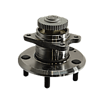 Rear, Driver Side Wheel Hub, With Bearing, With Sensor, 5 x 4.5 in. Bolt Pattern