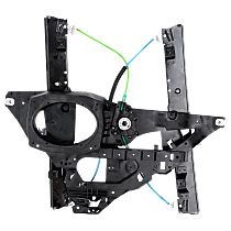 Front, Driver Side Power Window Regulator, Without Motor