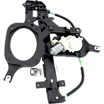 Rear, Passenger Side Power Window Regulator, With Motor