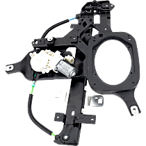 Rear, Driver Side Power Window Regulator, With Motor