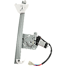 Rear, Passenger Side Power Window Regulator, With Motor