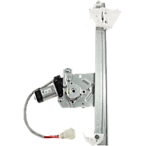 Rear, Driver Side Power Window Regulator, With Motor