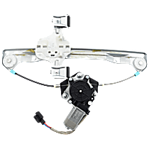 Rear, Passenger Side Power Window Regulator, With Motor