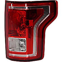 Passenger Side Tail Light, With bulb(s), Halogen, Clear and Red Lens, CAPA CERTIFIED