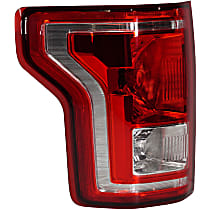 Driver Side Tail Light, With bulb(s), Halogen, Clear and Red Lens, CAPA CERTIFIED