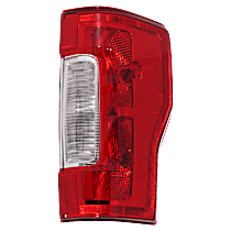 Passenger Side Tail Light, with Bulb, Halogen, Clear and Red Lens