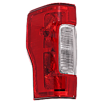 Driver Side Tail Light, with Bulb, Halogen, Clear and Red Lens