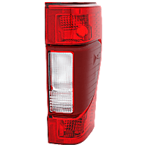 Passenger Side Halogen Tail Light, Without bulb(s), Clear & Red Lens, CAPA Certified