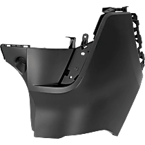 Rear, Driver Side Bumper End, For Models Without Active Park Assist System, Primed, Plastic, CAPA Certified