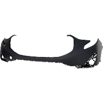 Front, Upper Primed Bumper Cover, For Models Without Parallel Park Assist Sensor Holes, CAPA Certified