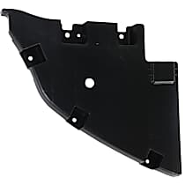 Front, Passenger Side, Outer Bumper Trim, Black