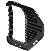 Front, Driver Side Fog Light Trim, Black