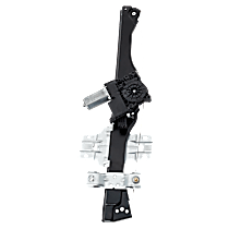 Front, Driver Side Power Window Regulator, With Motor, For Models With One Touch