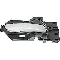 Front or Rear, Passenger Side Silver Interior Door Handle, With door lock button