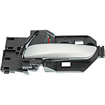 Front or Rear, Driver Side Silver Interior Door Handle, With door lock button