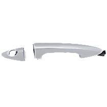 Front, Passenger Side Chrome Exterior Door Handle, With Key Hole