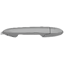 Rear, Driver Side Chrome Exterior Door Handle, Without Key Hole, For Models Without Smart Key