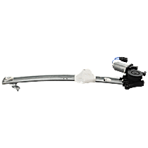 Rear, Passenger Side Power Window Regulator, With Motor