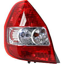 Driver Side Tail Light, with Bulb, Halogen, Red Lens