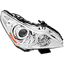 Passenger Side Headlight, Without Bulb(s), HID/Xenon, Clear Lens, Without HID Bulb and Ballast
