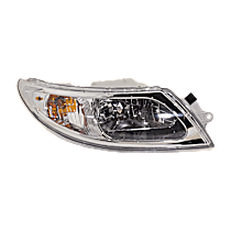 Passenger Side Headlight, with Bulb, Halogen, Clear Lens, Base Model