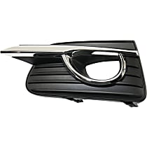 Front, Driver Side Fog Light Trim, Black, Chrome, Base/(Hybrid (Standard Type)/Premium Models