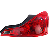 Passenger Side Tail Light, With bulb(s), Halogen, Red Lens, Coupe