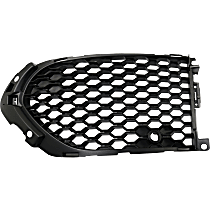 Front, Driver Side Fog Light Cover, Black
