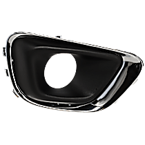 Front, Passenger Side Fog Light Trim, Black and Chrome