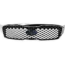 Grille, Chrome Shell with Black Insert, For Models With Front View Camera, With Halogen Fog Lights