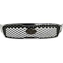 Grille, Chrome Shell with Dark Gray Insert, For Models With Front View Camera, With LED Fog Lights