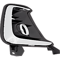 Front, Driver Side Fog Light Trim, Chrome