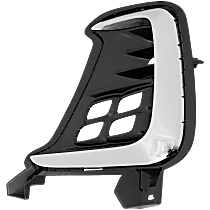 Front, Passenger Side Fog Light Trim, Chrome