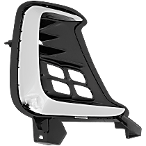 Front, Driver Side Fog Light Trim, Chrome