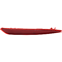 Rear, Passenger Side Bumper Reflector, For Models With Single Exhaust, Korea or USA Built Vehicle, CAPA Certified