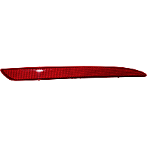 Rear, Passenger Side Bumper Reflector, For Models With Dual Exhaust, USA Built Vehicle, CAPA Certified