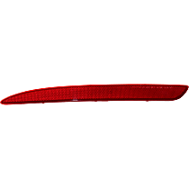 Rear, Driver Side Bumper Reflector, For Models With Dual Exhaust, USA Built Vehicle, CAPA Certified