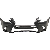 Front Primed Bumper Cover, Without Headlight Washer Holes