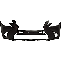Front Primed Bumper Cover, Base Model, Without Headlight Washer Holes, CAPA Certified