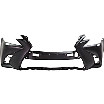 Front Primed Bumper Cover, Base Model, With Headlight Washer Holes