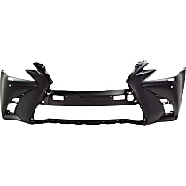 Front Primed Bumper Cover, With Headlight Washer Holes, CAPA CERTIFIED