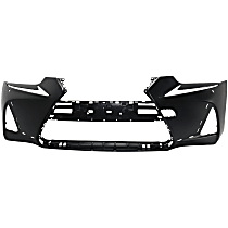Front Primed Bumper Cover, With Headlight Washer Holes