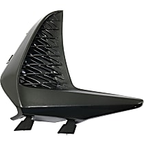 Front, Passenger Side, Outer Bumper Grille, Black