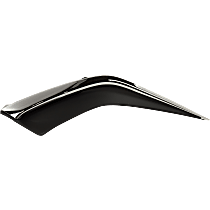 Front, Passenger Side Bumper Trim, Black and chrome trim