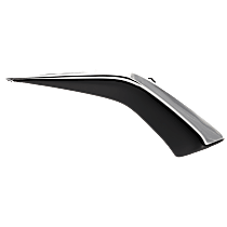 Front, Driver Side Bumper Trim, Black and chrome trim