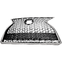 Grille Chrome Shell with Painted Gray Insert