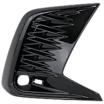 Front, Passenger Side Fog Light Trim, Black, Side Cover