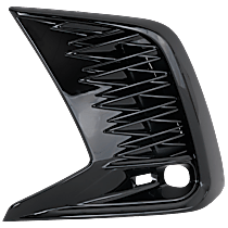 Front, Driver Side Fog Light Trim, Black, Side Cover